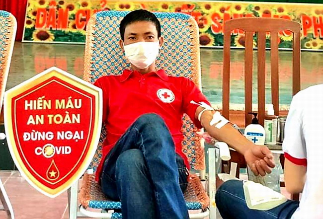 Từ đầu năm đến nay, anh Trần Kim Hữu đã 3 lần hiến máu cứu người