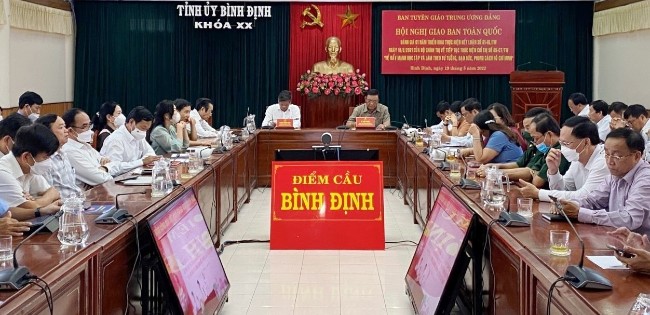 Quang cảnh Hội nghị tại điểm cầu Bình Định