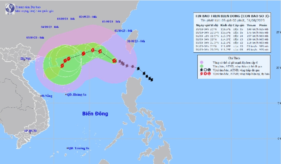Siêu bão số 3 vào Biển Đông, gió mạnh lên tới 200km/h