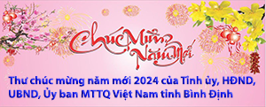 Thư chúc mừng năm mới 2024 của Tỉnh ủy, HĐND, UBND, Ủy ban MTTQ Việt Nam tỉnh Bình Định