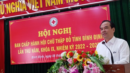 Ông Vũ Thanh Lưu - Phó Chủ tịch TW Hội CTĐ Việt Nam phát biểu chỉ đạo