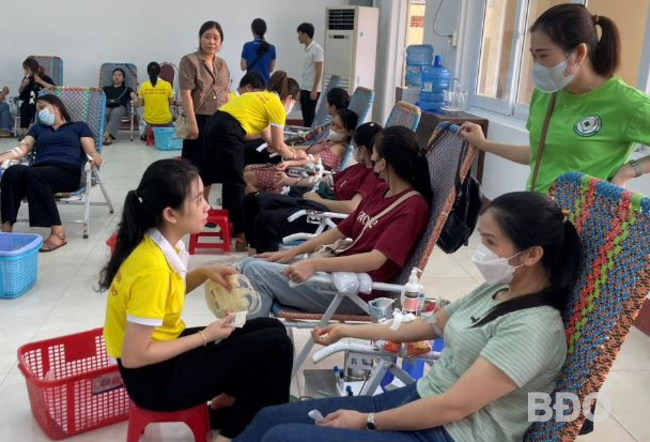 Sở Y tế và Trường CĐ Y tế Bình Định tổ chức hiến máu tình nguyện