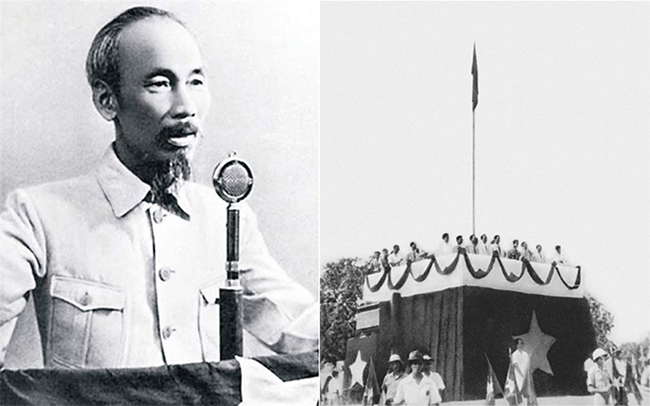 Ngày 2.9.1945, tại Quảng trường Ba Đình (Hà Nội), Chủ tịch Hồ Chí Minh đọc “Tuyên ngôn Độc lập”, khai sinh ra nước Việt Nam Dân chủ Cộng hòa, mở ra kỷ nguyên mới cho lịch sử dân tộc.  Ảnh tư liệu